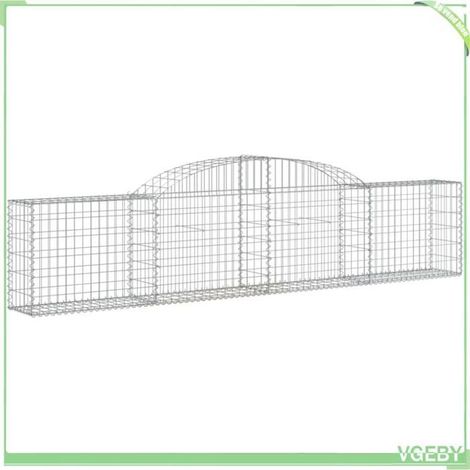 Panier de gabion arqué - FAFEICY - 153503 - 300x30x60/80 cm - Fer galvanisé - Fil 3,5 mm (1/4)
