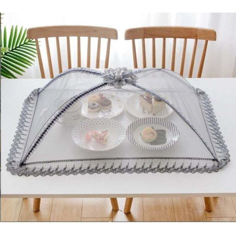 High-quality mesh food cover - 50 x 70 cm - Reusable and foldable - For picnics, outdoor use - Protects food from flies, insects, and mosquitoes (1/4)