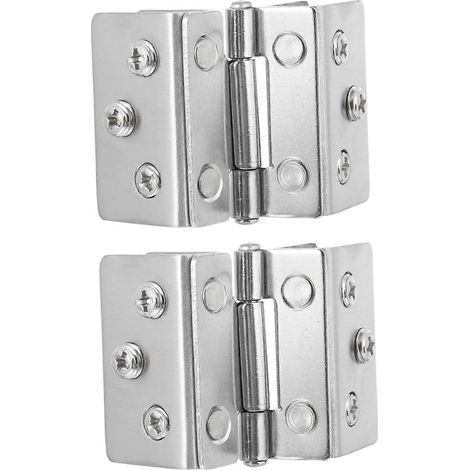 Lot de 2 charnières de porte en acier pour vitrine de cuisine (1/5)