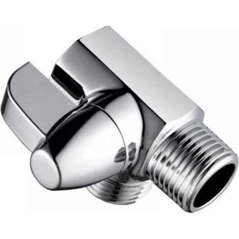 [NON UTILIZZATO] Deviatore doccia a 3 vie in ottone cromato, valvola adattatrice a T G1/2" per braccio doccia a montaggio fisso
