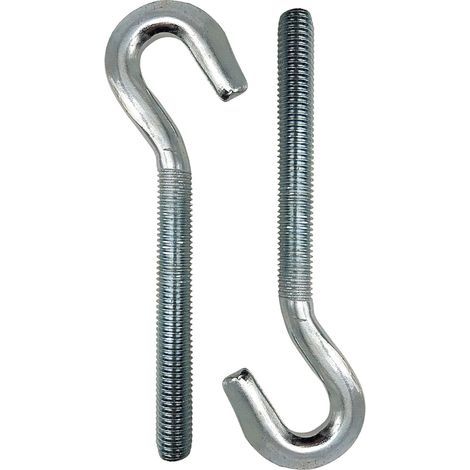Hook Bolt M8 Hook Screw Wire Length: 60 mm Pack of 10 Ideal for Fixing and Hanging Uses: Chemical Anchoring, Ceiling Light Fixing, Tent, Banner (1/4)