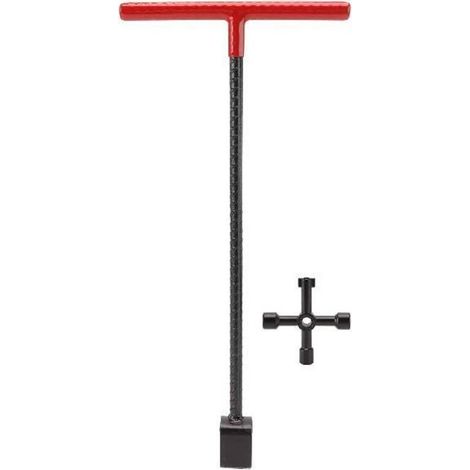 Clé De Compteur D'eau - Acier Antirouille - Pour Vannes D'arrêt Sur Conduites D'eau Principales - 41 X 19 5 Cm - 1 Pièce (1/4)