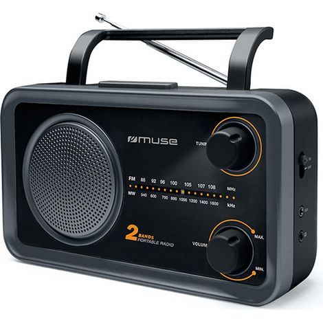 radio portátil analógica negra - m06ds - muse - (1/3)