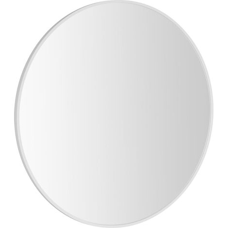 Miroir NOTION SLIM dans cadre, rond, dia. 60 cm, blanc mat (1/5)