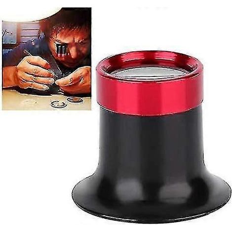 Loupe d'horloger, miroir grossissant, loupe oculaire 10x en alliage d'aluminium pour la réparation de montres, outils professionnels pour la réparation de bijoux, diamants et poinçons de pièces de mon