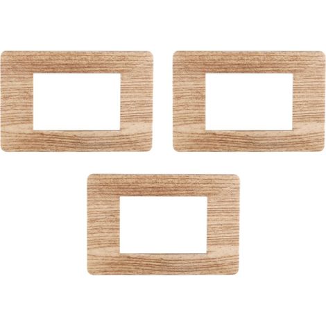 gloca Placche Plastica Compatibili Plana (3 Pezzi Legno chiaro, 3 Posti) (1/4)