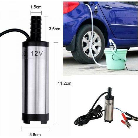 pompa sommersa 12 V 38 mm in acciaio INOX acqua olio gasolio liquidi auto camper