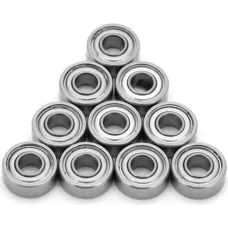 Lot de 10 roulements à billes en acier inoxydable MR104ZZ 4x10x4mm (1/5)