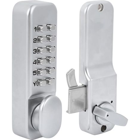 Serrure Intelligente Coulissante 11 Chiffres Combinaison Mécanique Serrure Porte Coulissante sans clé Cuisine Bureau Balcon (1/5)
