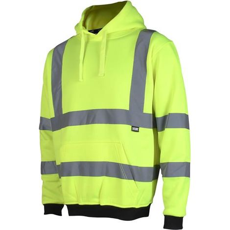 Scan SCAHVHDYL Hi-Vis Hoodie Yellow - L SCAHVHDYL