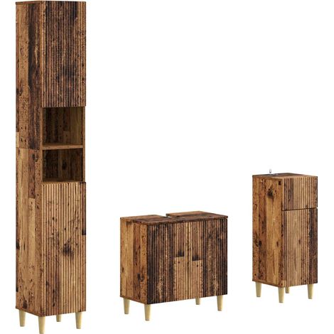 Maison Exclusive - Set di armadietti da bagno in 3 pezzi ARNHEM (1/5)