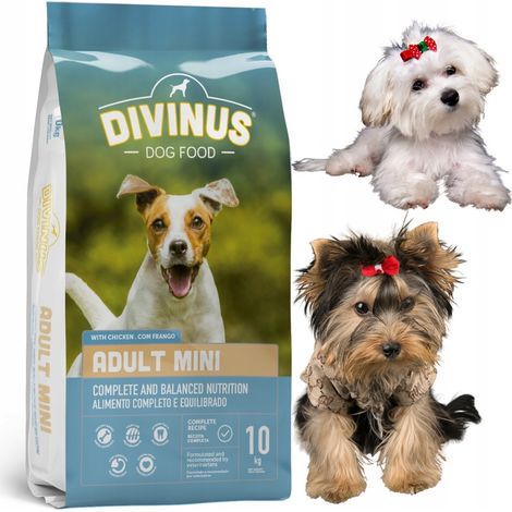 Cibo per Maltese, Yorkshire Terrier, Shih Tzu, Bulldog francese, Divinus Mini 10 kg