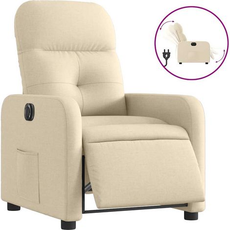 Maison Exclusive - Relaxsessel Elektrisch Creme Stoff