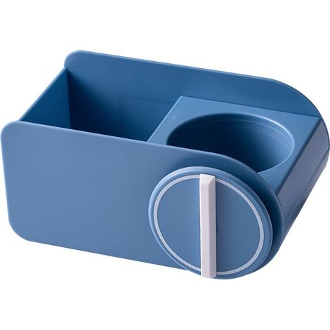 Support pour sèche-cheveux, poinçonnage gratuit, salle de bains, toilettes, support pour sèche-cheveux, support de rangement mural(bleu) (1/5)