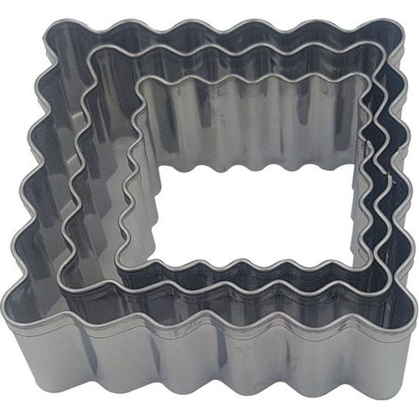 3 Découpoirs / Emporte-pièces Carrés - Biscuits - Patisse