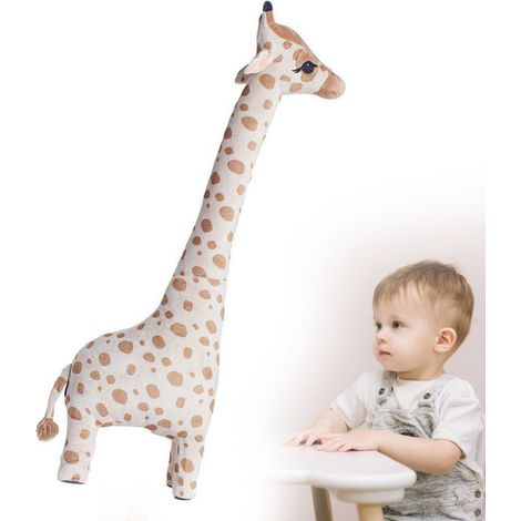 Peluche giraffe 100cm coussin doux PP coton cadeau anniversaire Noel enfants adultes (1/5)