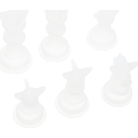 Molde de silicona de 6 piezas para velas, molde decorativo para ajedrez casero, herramienta práctica para manualidades creativas. (1/5)