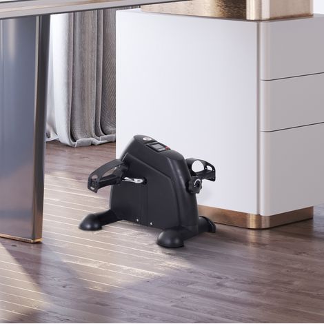 Pedalier de ejercicio compacto con pantalla LCD, resistencia ajustable, negro HAVRYA (1/5)