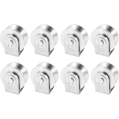 Roulement de roue à galet en V de 8 x 2 pouces en acier inoxydable 304 pour portail coulissant, manutention et déplacement. (1/5)
