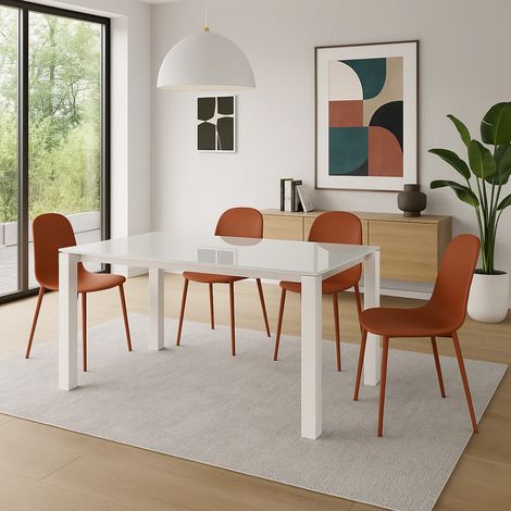 Function, Tavolo allungabile con top in Vetro Extra white (80cm X 120/170cm H. 75cm) Duzzle (1/5)