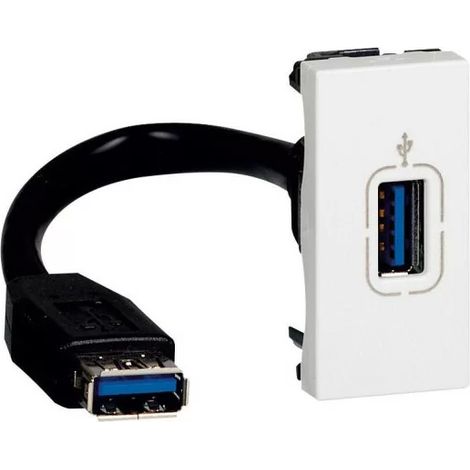 Legrand Mosaic 078746 USB data socket female - 1 module - white