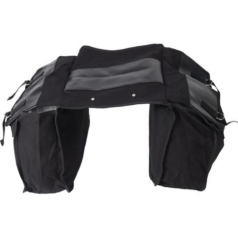 Sacoche de selle arrière pour vélo, grande capacité, portable, noir pour extérieur (1/5)