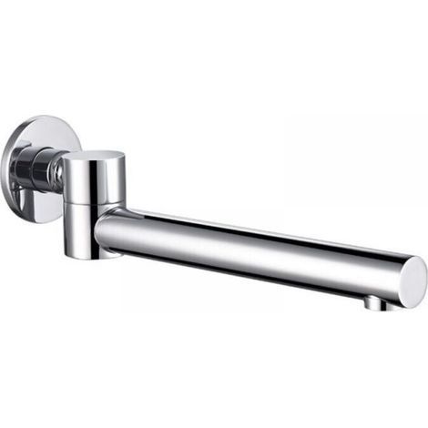 Bec de baignoire, pivotant à 180°, bec de baignoire, laiton, pliable, buse ronde, robinet, bec de baignoire, montage mural, bec de baignoire, robinet, G1/2, chrome