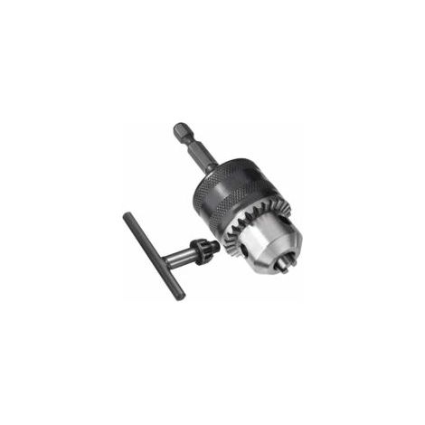 Adaptador de portabrocas de cambio rápido con vástago hexagonal de 1,5-13 mm y 6,35 mm, convertidor de portabrocas de 1/2-20UNF con llave para conversión de taladro eléctrico - Crezuo (1/4)