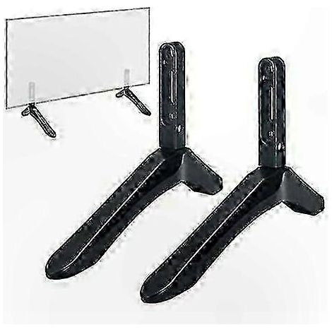 Ce support TV robuste et réglable est doté de pieds antidérapants, convient aux téléviseurs à écran plat, est facile à assembler et possède une base durable et compacte. (1/5)