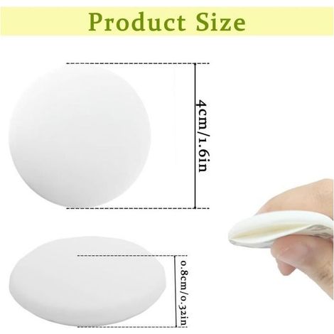 16pcs Butee de Porte Interieur, Butée de Porte Murale Blanc,Arret de Porte, Butee de Porte Adhesive, pour Salle De Bain,Meubles,Murs