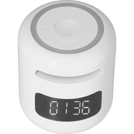 JM01 Multifunktionaler und tragbarer Bluetooth-Wecker mit Lautsprecher und weißem LED-Bildschirm (1/5)