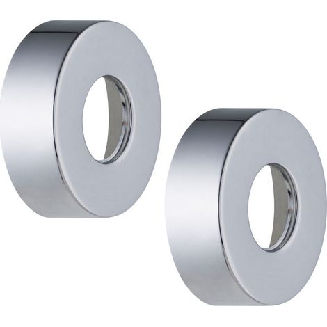 Rosace sanitaire ronde 3/4 - Ø60 mm - hauteur 20 mm (x2) NOYON & THIEBAULT chromé (1/4)