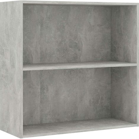 Maison Exclusive - Libreria 2 Ripiani Grigio Cemento 80x30x76,5 Legno Multistrato (1/5)