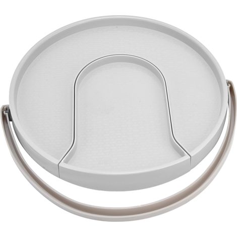 Tourniquet de Cuisine Anti-Dérapant, Organisateur Tournant pour Épices et Boissons, Rack Extensible pour Armoires et Garde-Manger, Blanc (1/5)