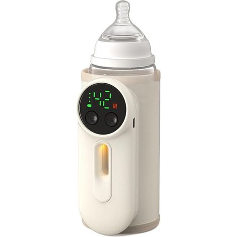 Chauffe-biberon pour bébé en déplacement - Batterie USB - Thermos avec affichage de la température - Poche chauffante pour biberon portable - Étui