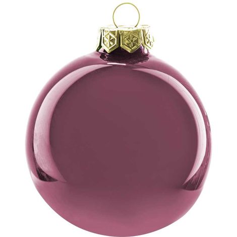 ARPIMEX Box 16 Sfere Natale Vetro D 80 Mm Mauve