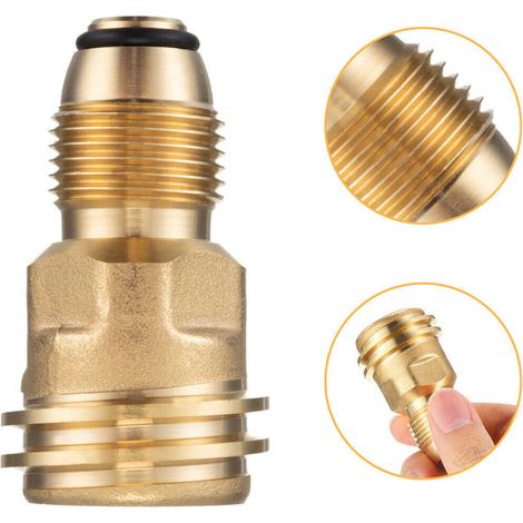 Adaptador de conversión para tanques de propano: válvula de llenado POL-LP a regulador QCC1/Tipo 1 (1/5)