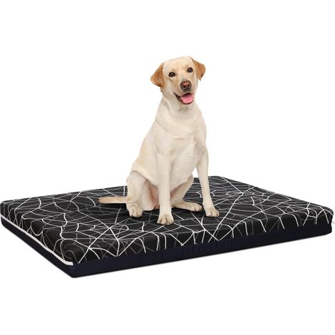 EVERGREENWEB - Cuccia Cane da Interno lettino per cani taglia Piccola, Materasso per animali. Tappeto Cane, Cuscino per Cane sfoderabile e traspirante. Made in Italy - Petlove Ragnatela - misura MEDIU (1/5)