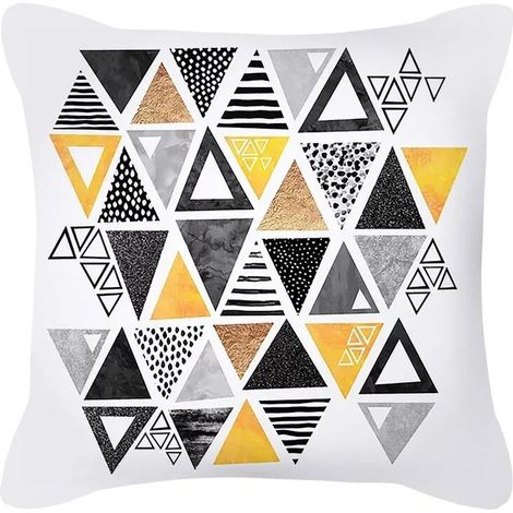 Taie D'oreiller Coton Linen - 40x40 cm - Double Face - Pour Canapé Bureau Chambre Extérieur - 1 Pièce (1/5)