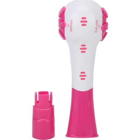 Appareil d'Exercice Respiratoire Portable - Entraîneur Pulmonaire pour Soulagement des Sécrétions - Rouge Rose (1/5)