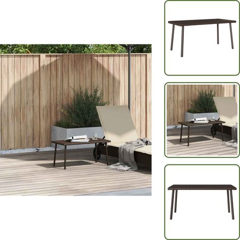 Table basse de jardin rectangulaire marron 40x40x37 cm rotin - Table Basse De Jardin - Tables Basses De Jardin - Table Basse Extérieure - Table Basse De Patio