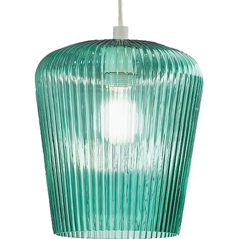 Sospensione vetro verde gea luce numa e27 led lampada soffitto moderna
