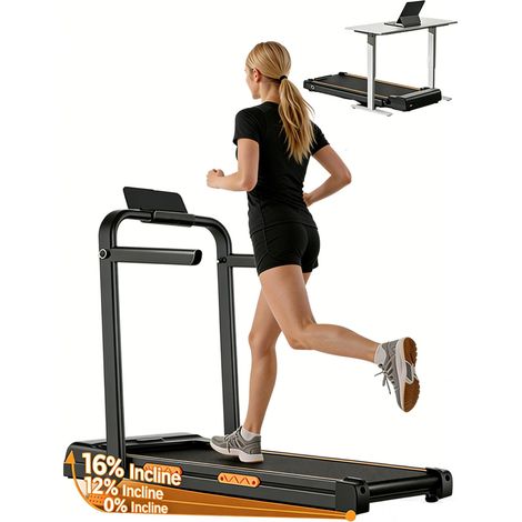 Tapis roulant, 12 programmes prédéfinis, capacité de poids de 150 kg, inclinaison de 16 %,vitesse de 13 km/h, moteur de 2,5 CV (1/5)