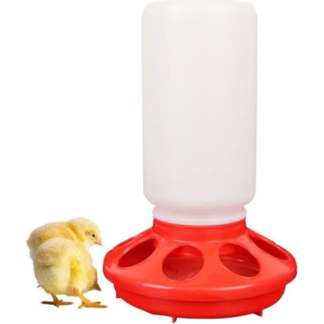Mangeoire à poulets en forme de tonneau pour oiseaux et volailles - Outil de régime alimentaire en plastique pour cailles, poussins et poules (1/5)