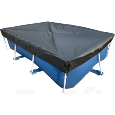 Bâche de piscine ronde – 223 x 150 x 20 cm – Protection anti-poussière et résistante aux UV – Avec cordon de serrage et sac de rangement – Pliable et durable – Noire (1/5)