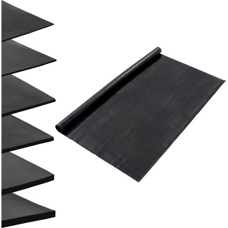vidaXL Alfombra para el suelo Negro 1,2 x 5 m Goma (1/2)