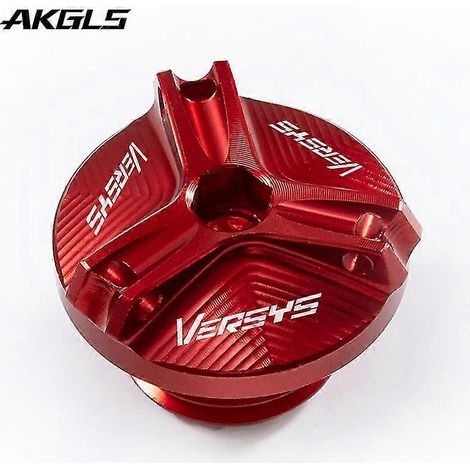 Bouchon de remplissage d'huile moteur pour moto Kawasaki Versys 650, Versys 650 1000 et Versys 1000 SE - Accessoires en alliage d'aluminium usiné CNC - Rouge Versys (1/5)