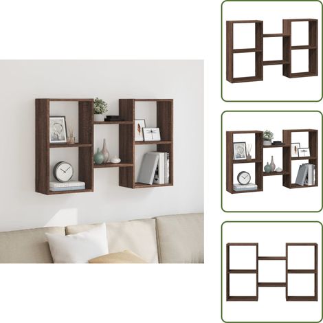 vidaXL Étagère murale chêne marron 96x18x60 cm bois d'ingénierie (1/5)