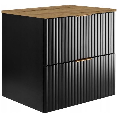 Meuble de salle de bain 60 cm - Noir - Design moderne - Soft close et matériaux de qualité (1/5)