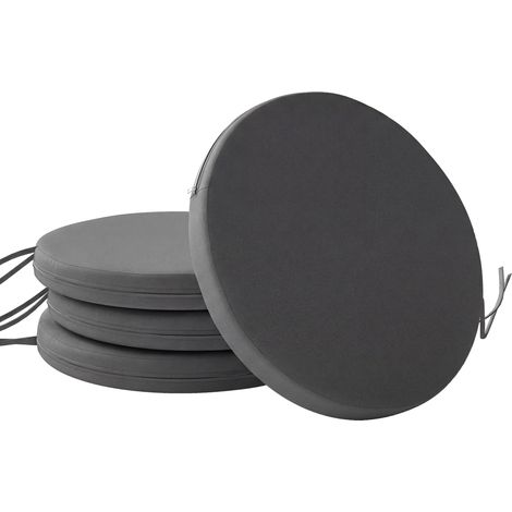 Bistro Chair Cushions, Removable Cover, 41 x 41 x 5 cm, Dark Grey (1/5)